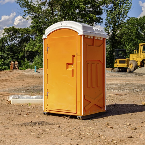 can i customize the exterior of the porta potties with my event logo or branding in Danboro